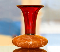 tkenny pieper red caramel vase