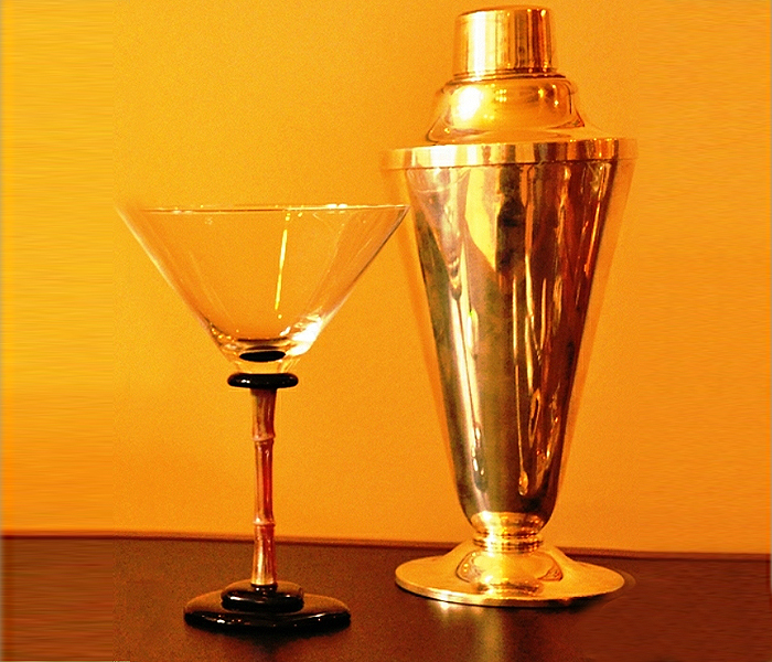 sterling deco martini shaker ca 1920