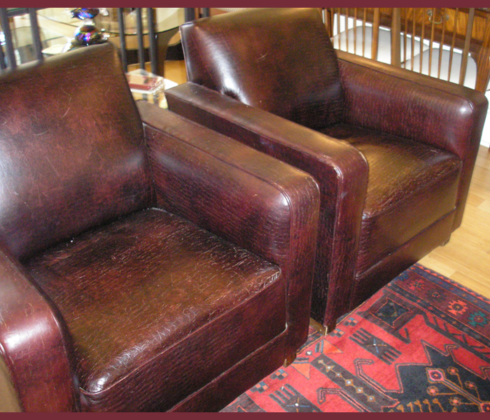 103 vintage leather club chairs