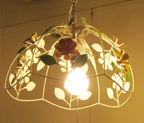 t108 vintage-wire fruit hanging lamp